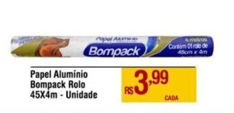 Papel Alumínio Bompack Rolo 45X4m - Unidade