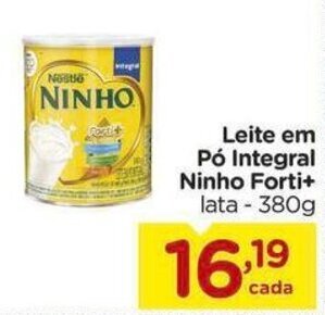 Carrefour Leite em Pó Integral Ninho Forti+ lata - 380g oferta