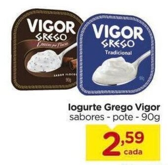 Carrefour logurte Grego Vigor sabores - pote - 90g oferta