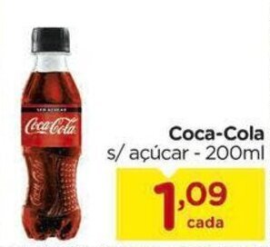 Carrefour Coca-Cola s/ açúcar - 200ml oferta