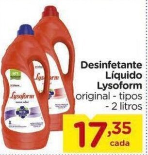 Carrefour Desinfetante Líquido Lysoform original - tipos - 2 litros oferta
