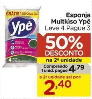 Carrefour Esponja Multiúso Ypê Leve 4 Pague 3 oferta
