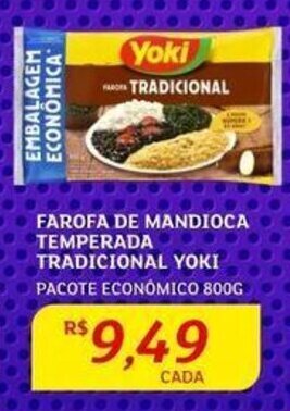 Assaí Atacadista FAROFA DE MANDIOCA TEMPERADA TRADICIONAL YOKI PACOTE ECONOMICO 800G oferta