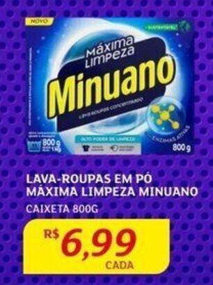 Assaí Atacadista LAVA-ROUPAS EM PÓ MAXIMA LIMPEZA MINUANO CAIXETA 800G oferta