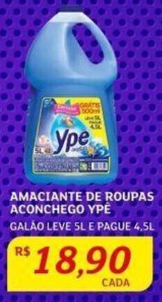 Assaí Atacadista AMACIANTE DE ROUPAS ACONCHEGO YPÊ GALÃO LEVE SL E PAGUE 4,5L oferta