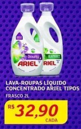 Assaí Atacadista LAVA-ROUPAS LÍQUIDO CONCENTRADO ARIEL TIPOS FRASCO 2L oferta