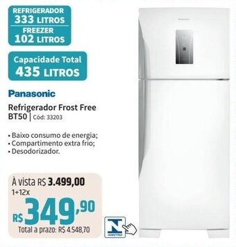 Deltasul Panasonic Refrigerador Frost Free BT50 Cód: 33203 oferta
