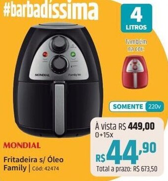 Deltasul MONDIAL Fritadeira s/ Óleo Family | Cód: 42474 oferta