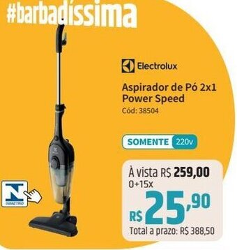 Deltasul Electrolux Aspirador de Pó 2x1 Power Speed oferta