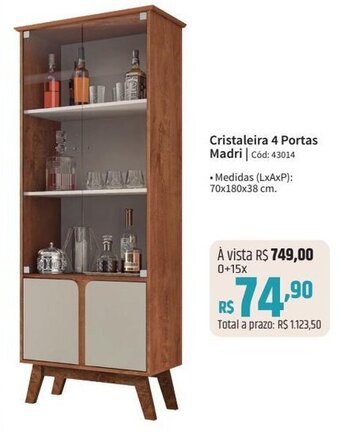 Cristaleira 4 Portas Madri | Cód: 43014