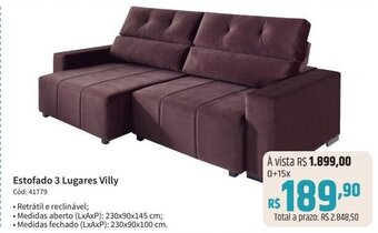 Deltasul Estofado 3 Lugares Villy oferta