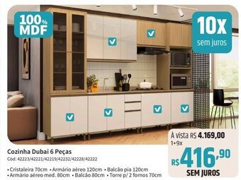 Deltasul Cozinha Dubai 6 Peças oferta