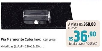 Pia Marmorite Cuba Inox | Cód: 29475