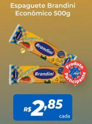Atakarejo Espaguete Brandini Econômico 500g oferta