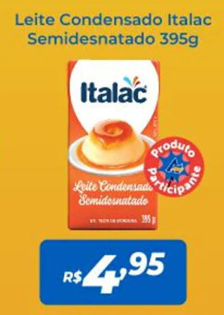 Atakarejo Leite Condensade Italac Semidesnatado 395g oferta