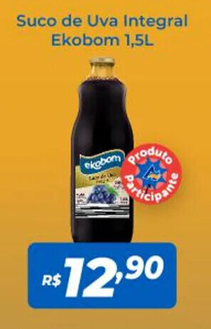 Atakarejo Suco de Uva Integral Ekobom 1,5L oferta