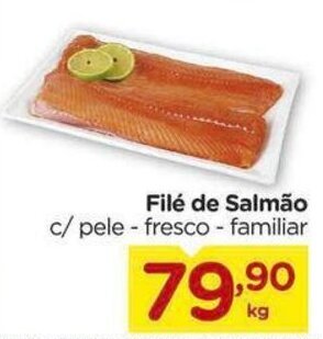 Carrefour Filé de Salmão c/ pele - fresco - familiar oferta