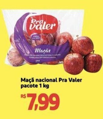 Extra Supermercado Maçã nacional Pra Valer pacote 1 kg oferta