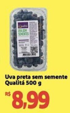 Extra Supermercado Uva preta sem semente Qualitá 500 g oferta