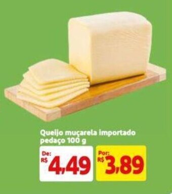 Extra Supermercado Queijo muçarela importado pedaço 100 g oferta