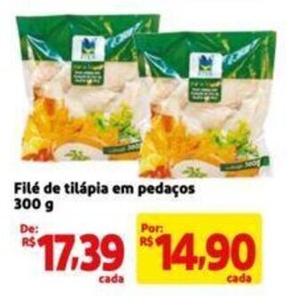 Extra Supermercado Filé de tilápia em pedaços 300 g oferta