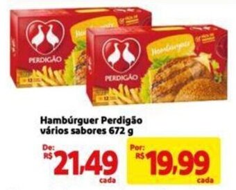 Extra Supermercado Hambúrguer Perdigão vários sabores 672 g oferta