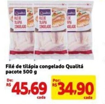 Extra Supermercado Filé de tilápia congelado Qualitá pacote 500 g oferta