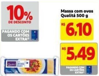 Extra Supermercado Massa com ovos Qualitá 500 g oferta