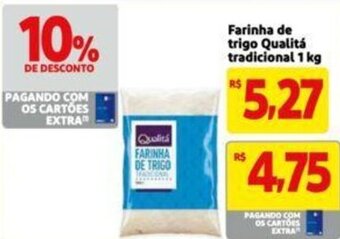 Extra Supermercado Farinha de trigo Qualitá tradicional 1 kg oferta