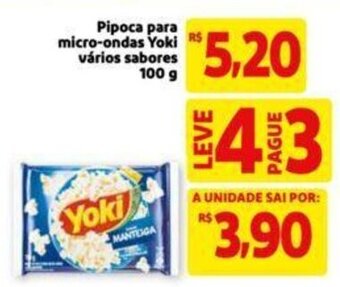 Extra Supermercado Pipoca para micro-ondas Yoki vários sabores 100 g oferta