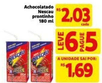Extra Supermercado Achocolatado Nescau prontinho 180 ml oferta