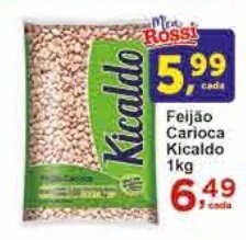 Rossi Supermercado Feijão Carioca Kicaldo 1kg oferta