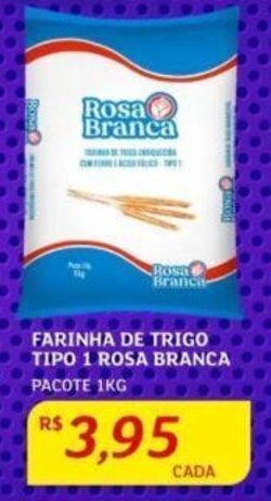 Assaí Atacadista FARINHA DE TRIGO TIPO 1 ROSA BRANCA PACOTE 1KG oferta