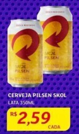 Assaí Atacadista CERVEJA PILSEN SKOL LATA 350ML oferta