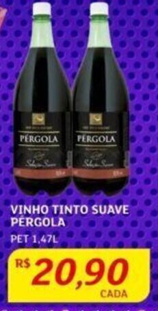 Assaí Atacadista VINHO TINTO SUAVE PERGOLA PET 1,47L oferta
