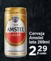 Rossi Supermercado Cerveja Amstel lata 269ml oferta