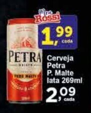 Rossi Supermercado Cerveja Petra P. Malte lata 269ml oferta