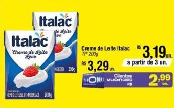 Fort Atacadista Creme de Leite Italac TP 200g oferta