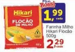 Rossi Supermercado Farinha Milho Hikari Flocão 500g oferta