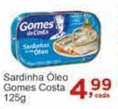 Rossi Supermercado Sardinha Óleo Gomes Costa 125g oferta