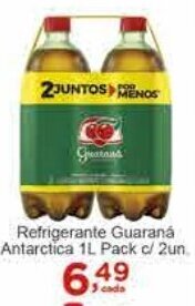 Rossi Supermercado Refrigerante Guaraná Antarctica 1L Pack c/ 2un. oferta