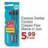 Rossi Supermercado Escova Dental Condor Classic Flex Macia c/ 3un. oferta