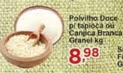 Rossi Supermercado Polvilho Doce p/ tapioca ou Canjica Branca Granel kg oferta