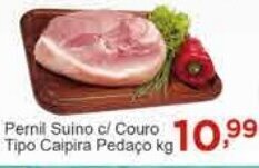 Rossi Supermercado Pernil Suino c/ couro tipo caipira Pedaço kg oferta