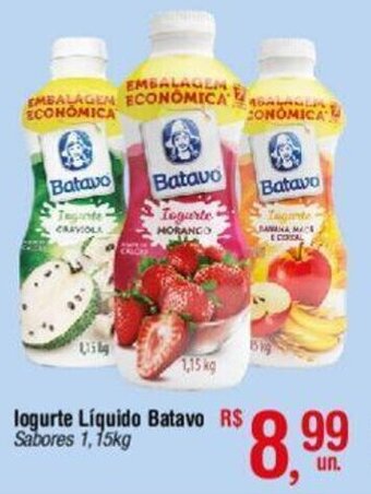 Fort Atacadista logurte Líquido Batavo Sabores 1, 15kg oferta