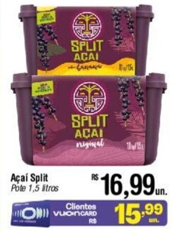 Fort Atacadista Açaí Split Pote 1,5 litros oferta