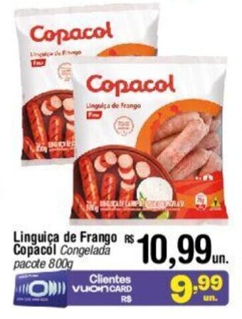 Fort Atacadista Linguiça de Frango Copacol Congelada pacote 800g oferta