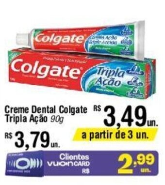 Fort Atacadista Creme Dental Colgate Tripla Ação 90g oferta