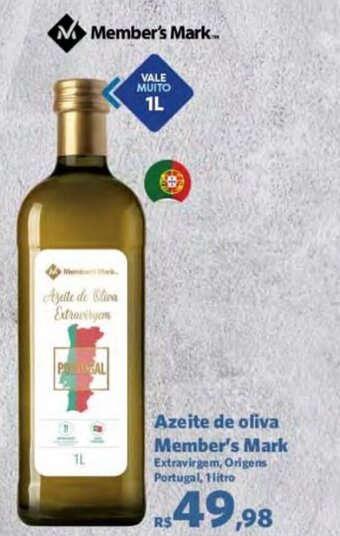 Sam's Club Azeite de oliva Member's Mark Extravirgem, Origens Portugal, 1 litro oferta