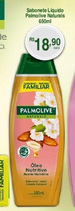 Fort Atacadista Sabonete Líquido Palmolive Naturals 650ml oferta